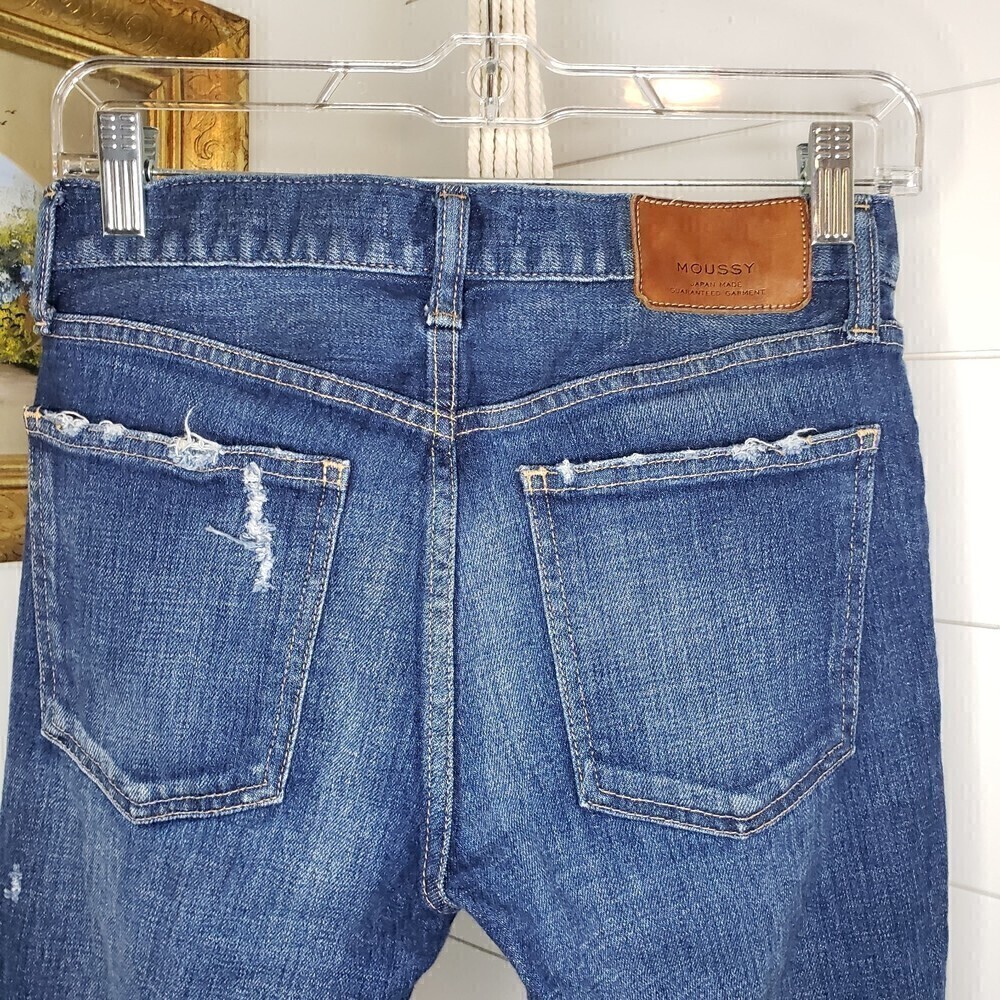 Moussy Distressed Destroyed Skinny Jeans Mid Rise Size 25 - Picture 5 of 8